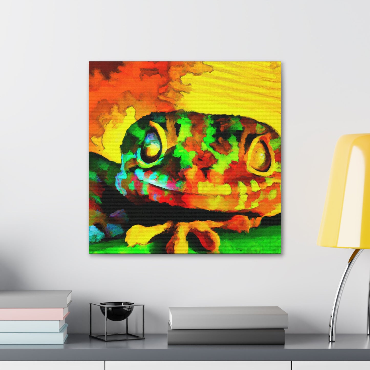 Gecko in Sunset Glow - Canvas