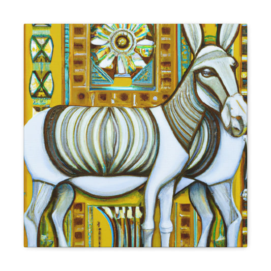 "Donkey in Deco Style" - Canvas