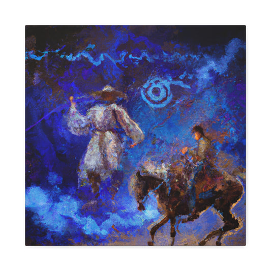 "Cowboy Wild West Ride" - Canvas