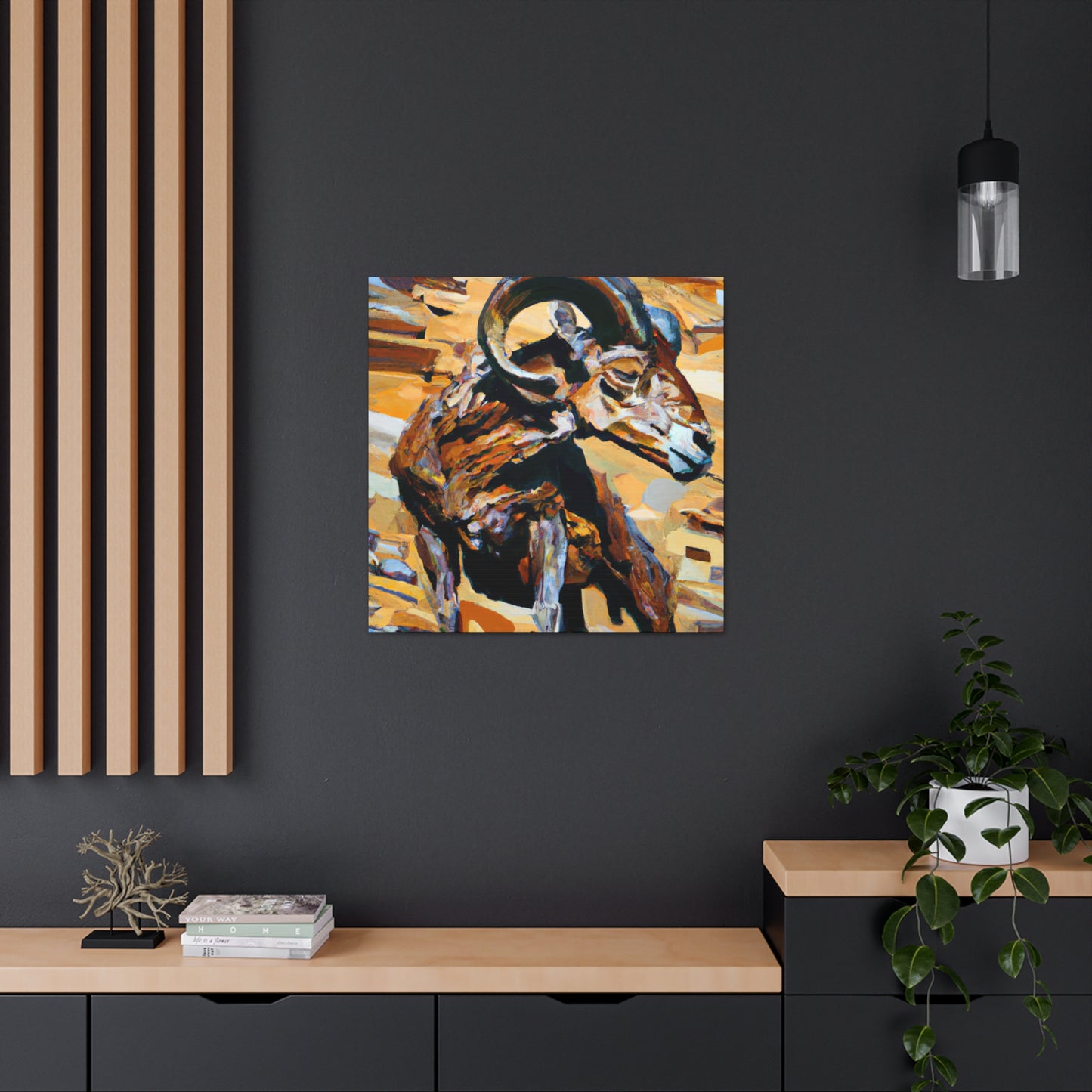 "Majestic Bighorn Migration" - Canvas