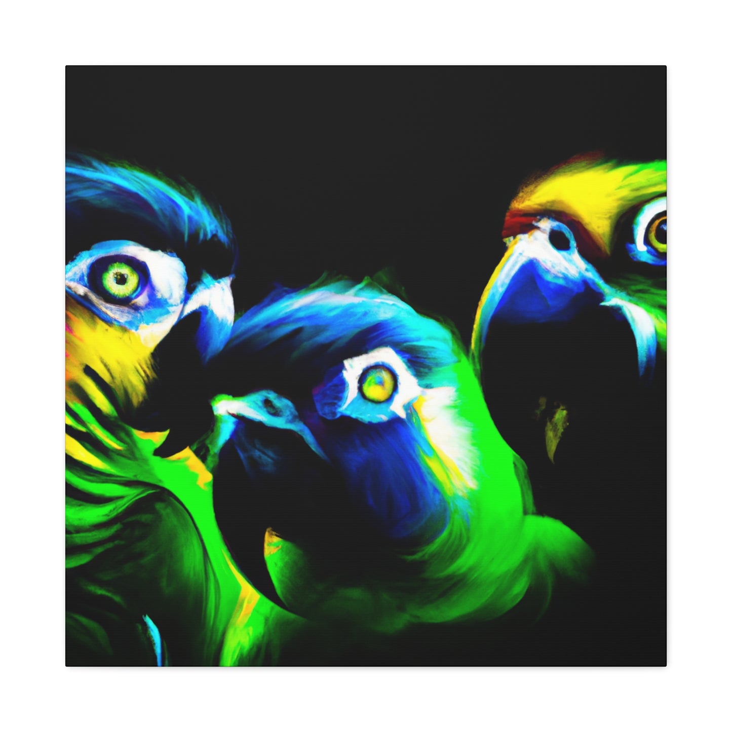 Parrots of Senegal. - Canvas