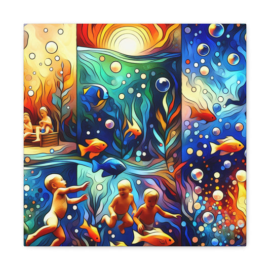 "Vibrant Aquatic Serenity" - Canvas