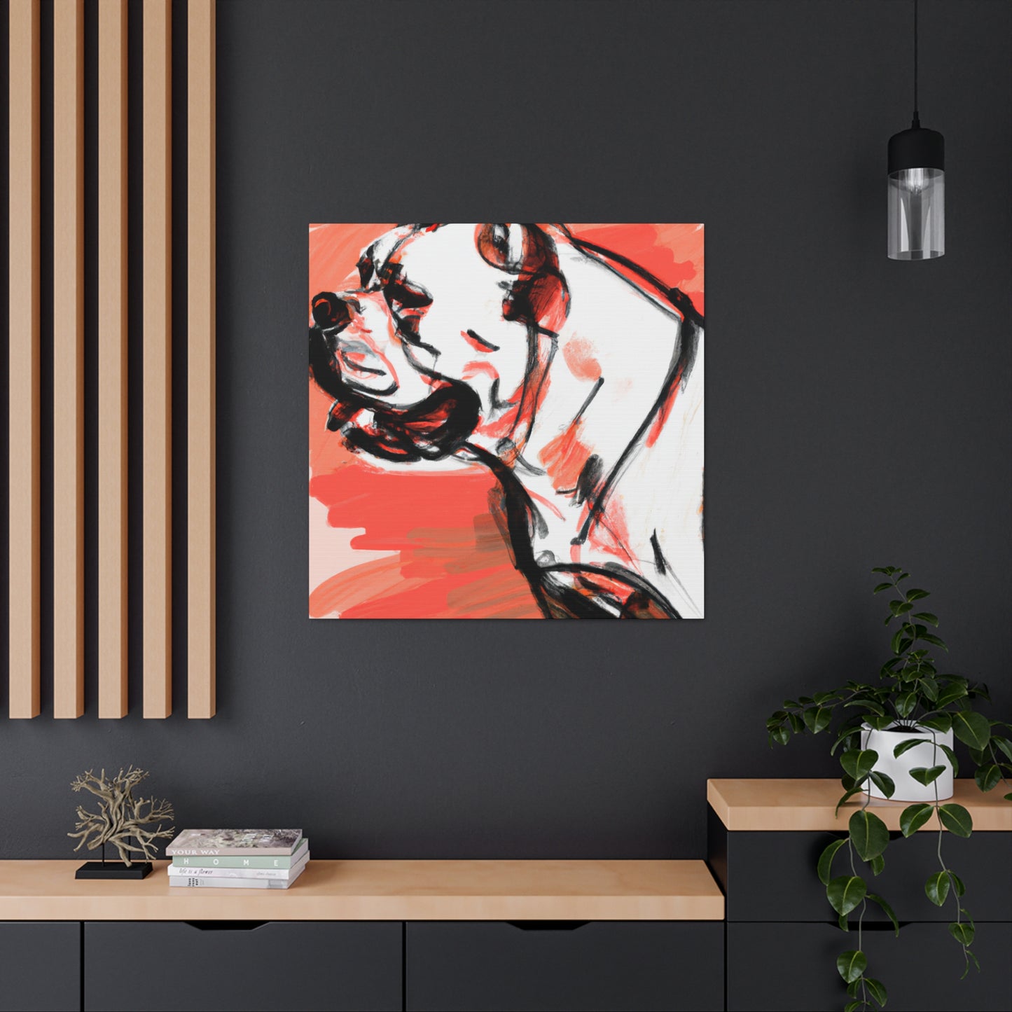 "American Bulldog Watching You" - Canvas