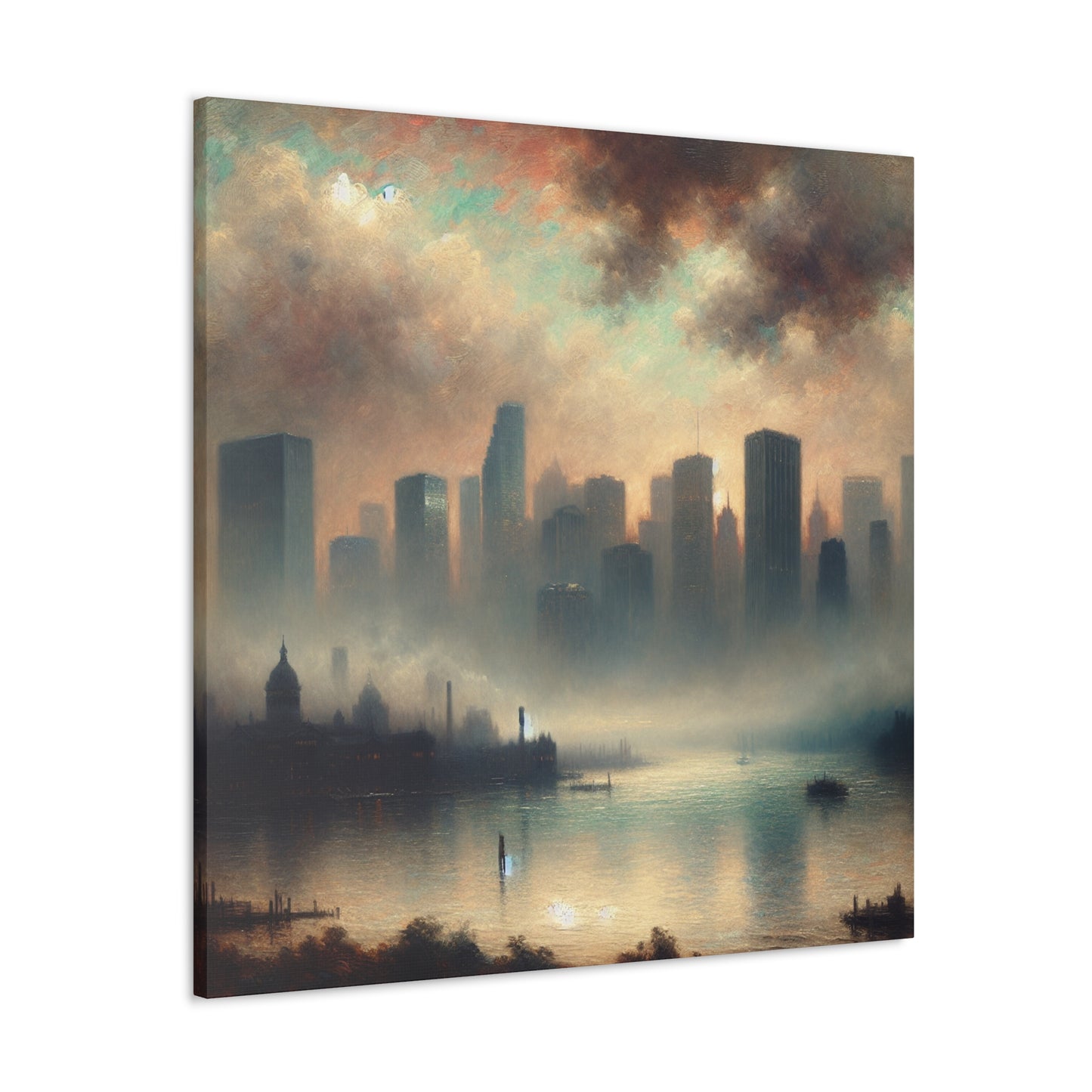 "Vibrant Coastal Tranquility" - Canvas