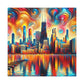 "Concrete Dreamscape: Chicagoland" - Canvas