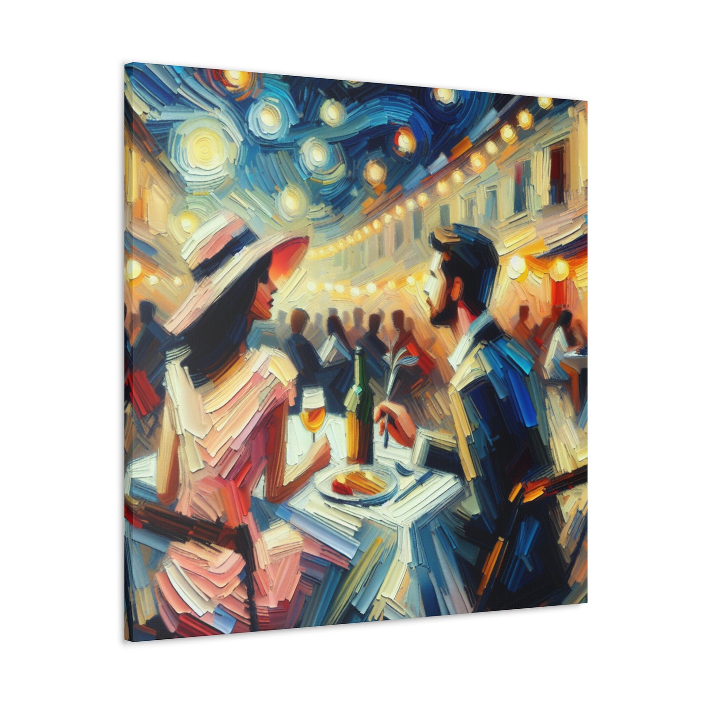 Moonlit Amour Tango Passion - Canvas