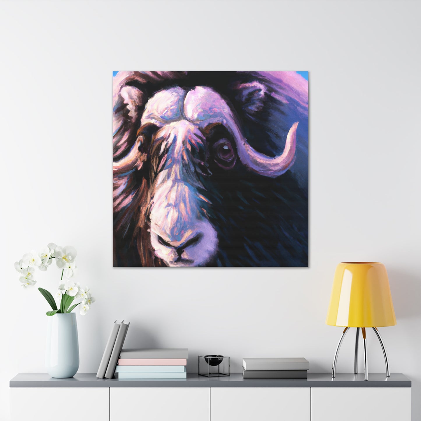 Musk Ox in Monochrome - Canvas