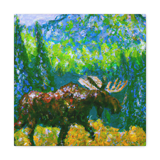 Moose in Impressionism - Canvas