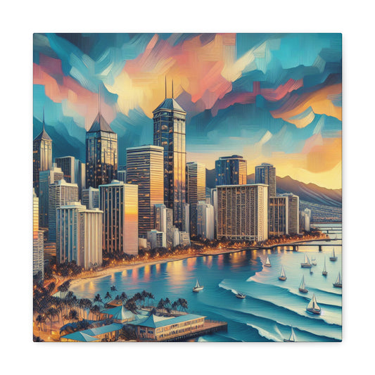 "Dreams of Paradise: Honolulu" - Canvas