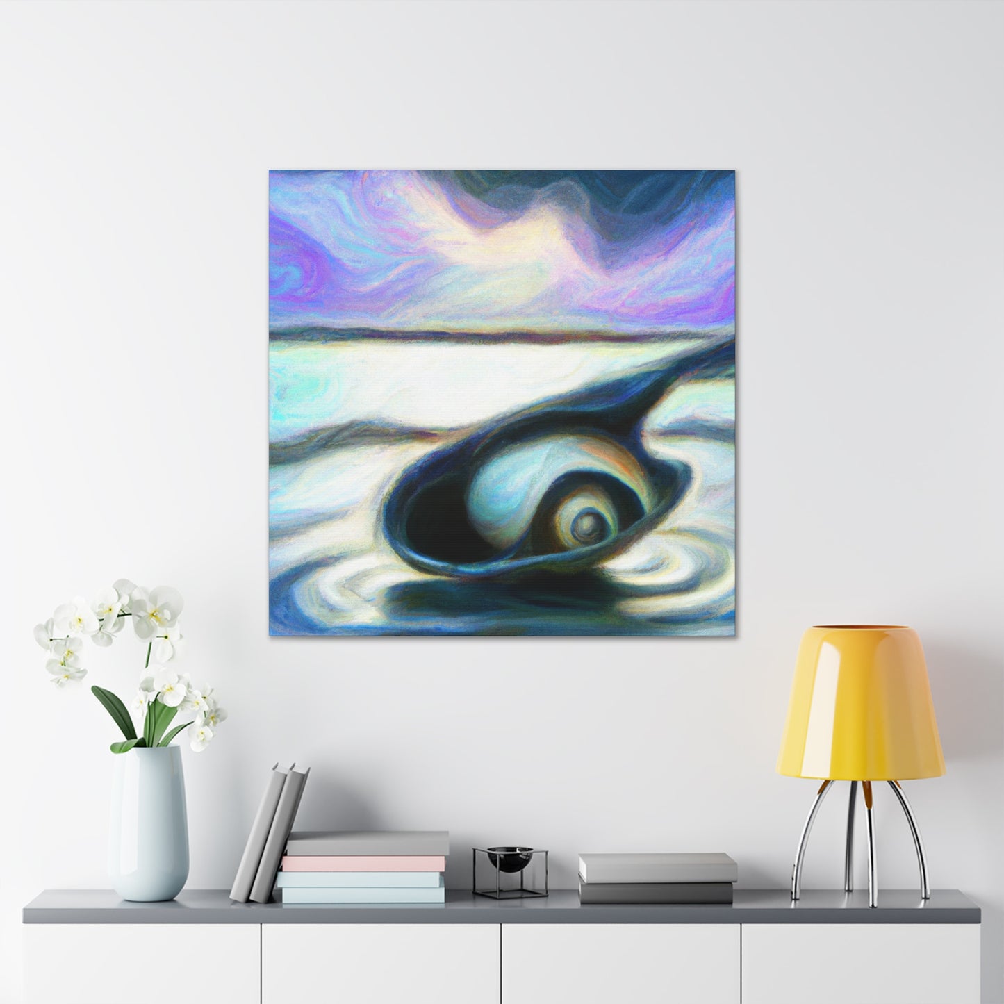 Clam Under Moonlight. - Canvas