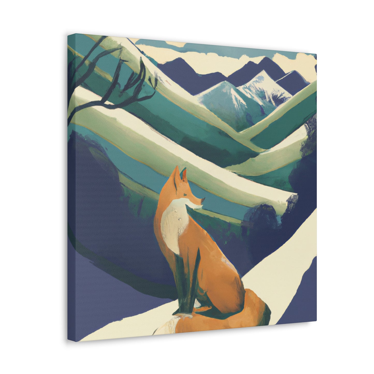 "Fox in Golden Glimmer" - Canvas