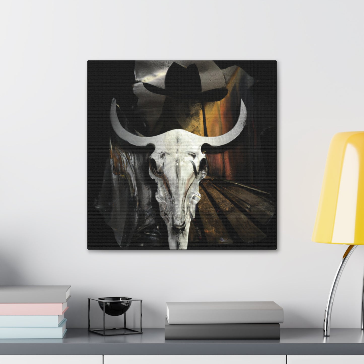 "Cow Skull Lone Survivor" - Canvas