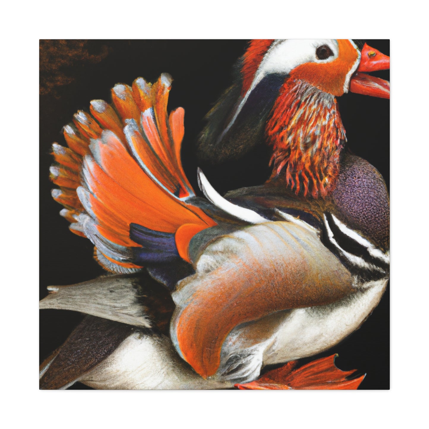 "Mandarin Duck at Dawn" - Canvas