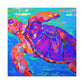 "Turtle in the Sea" - Canvas