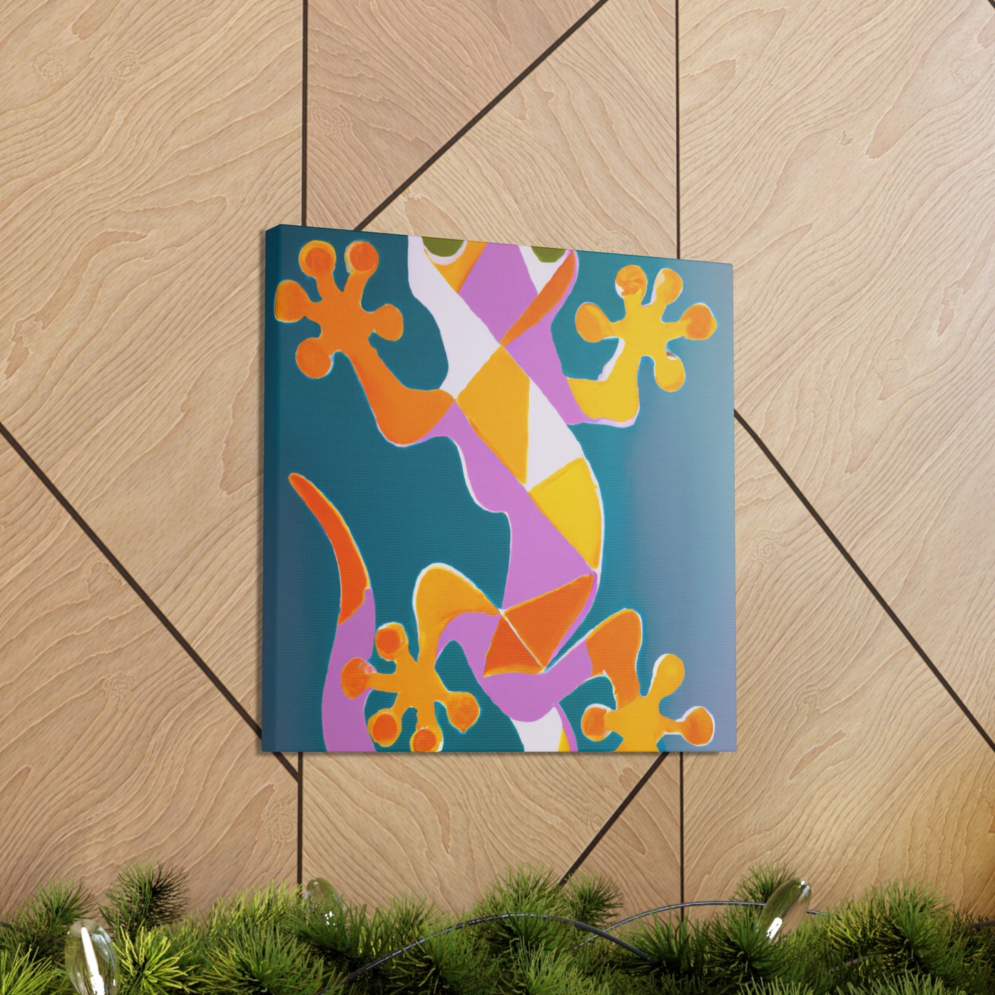 Gecko in Art Deco - Canvas