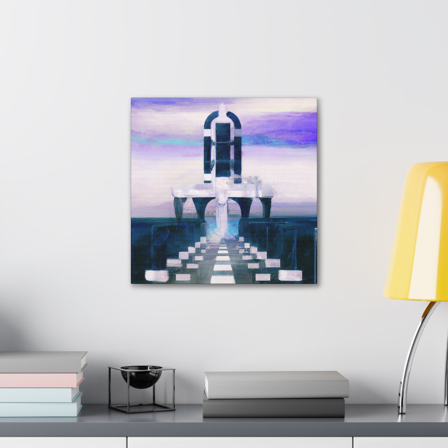 "Pier under Deco Sky" - Canvas