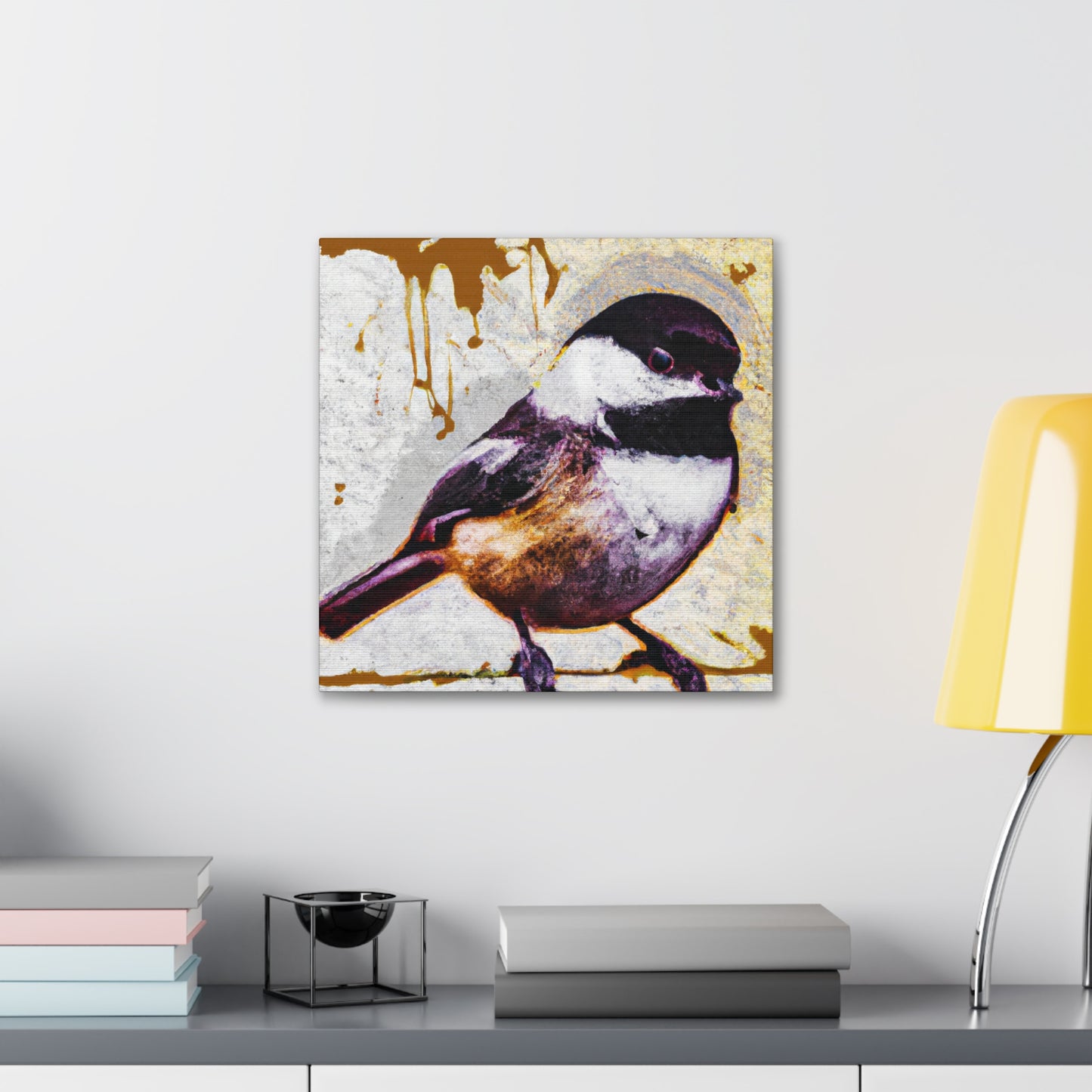 "Chickadee Enchantment Aglow" - Canvas