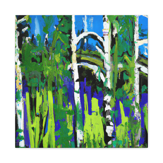 Birch Tree in Expressionism - Canvas