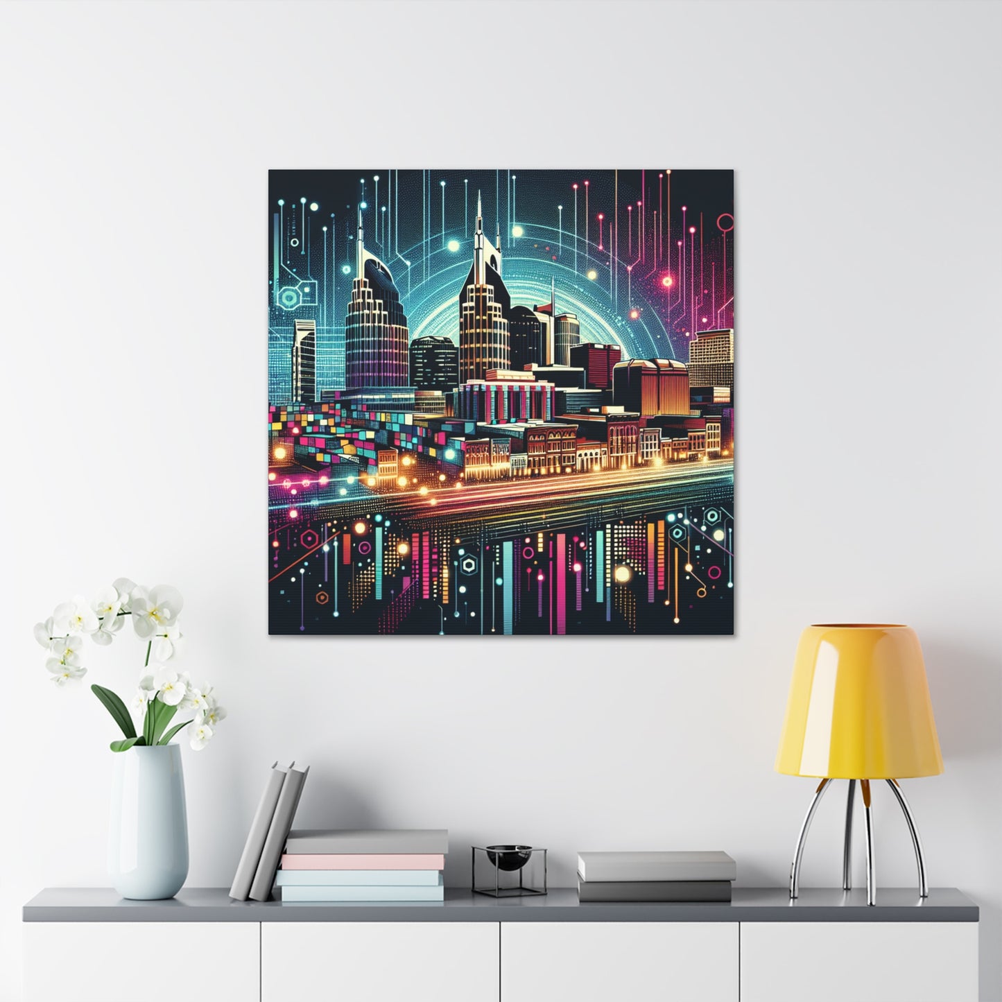 Musical Melodies Echoing Nashville - Canvas