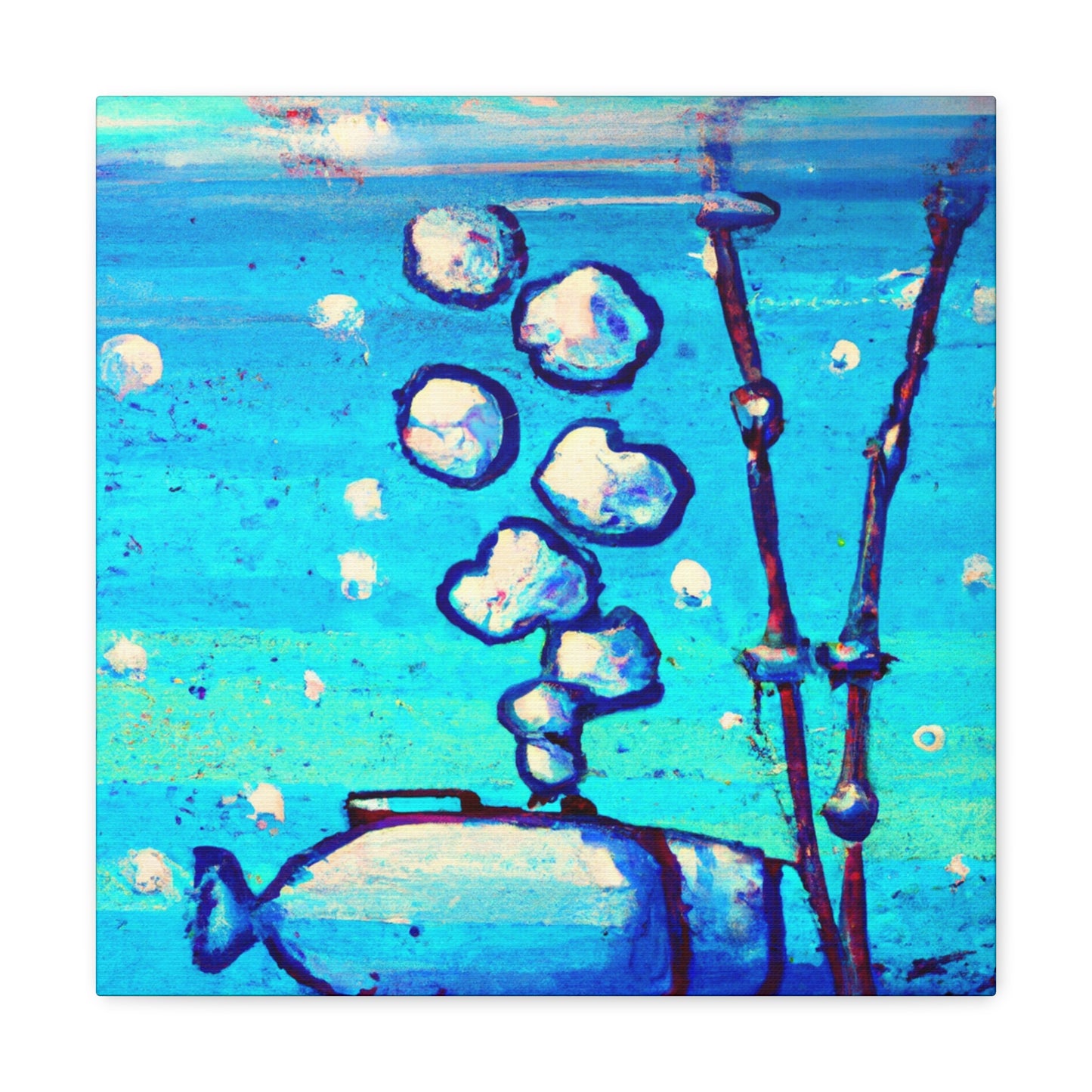 Reef in Ocean Blues - Canvas