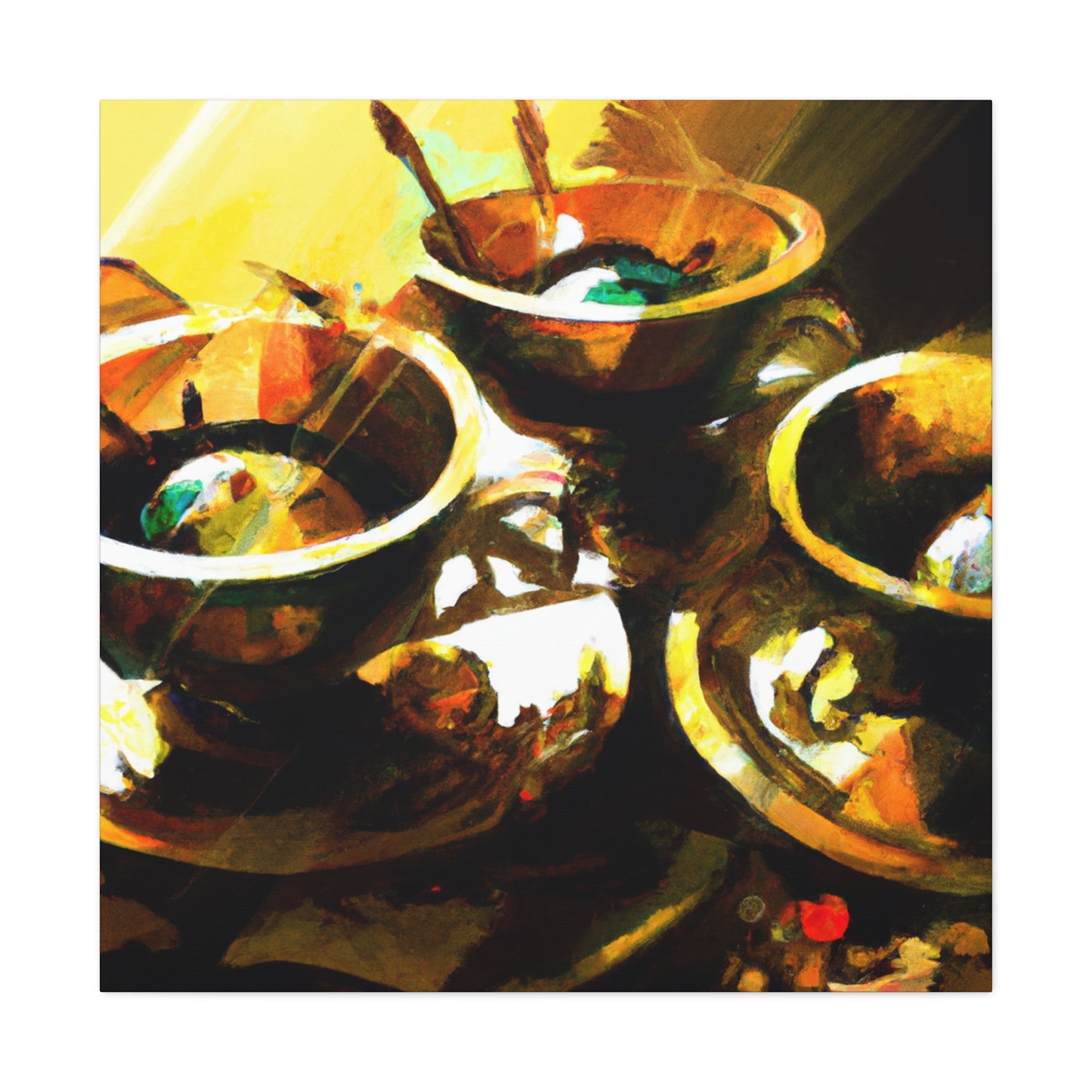 "Tea Cups in Renaissance". - Canvas