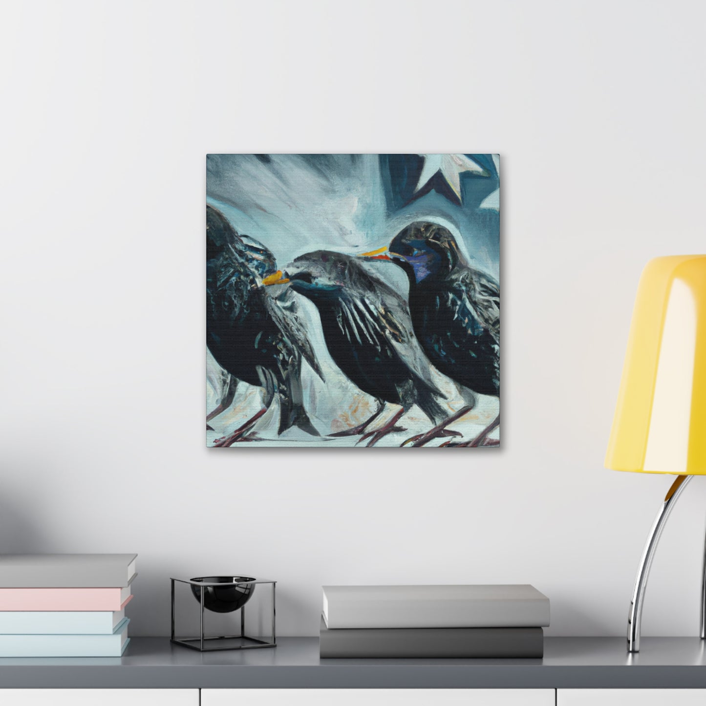 "Starlings in Expressionism" - Canvas