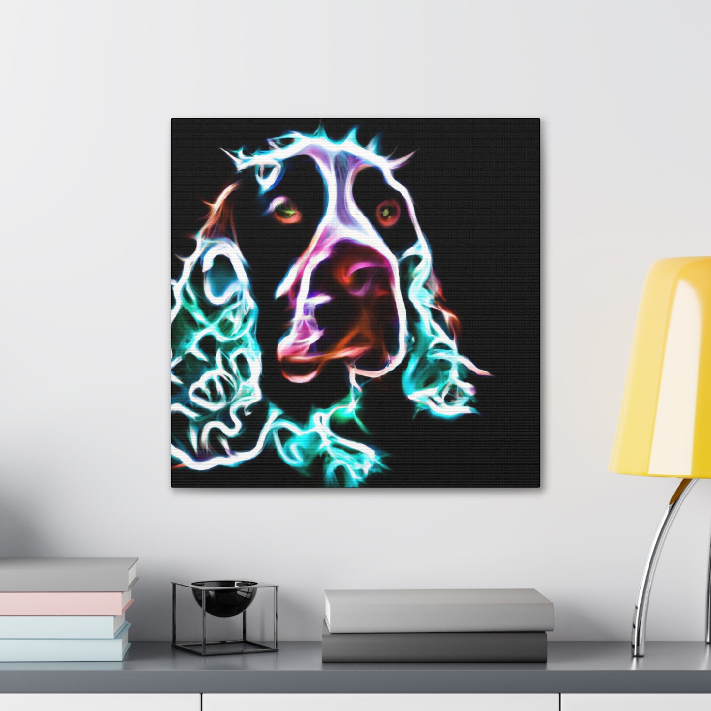 "Joyful English Springer Spaniel" - Canvas