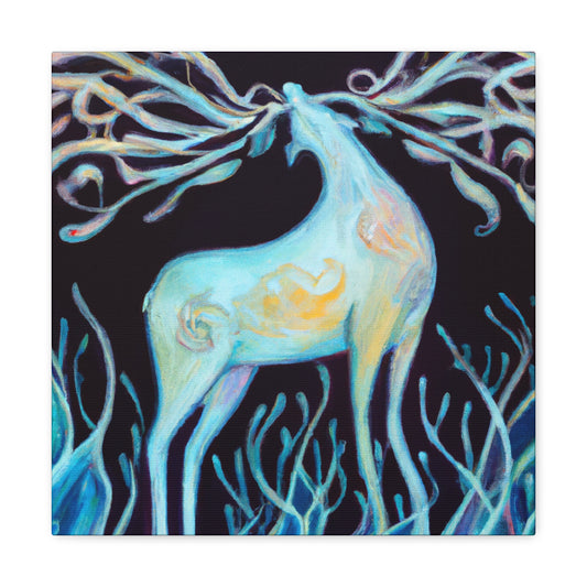 Reindeer in Moonlight - Canvas