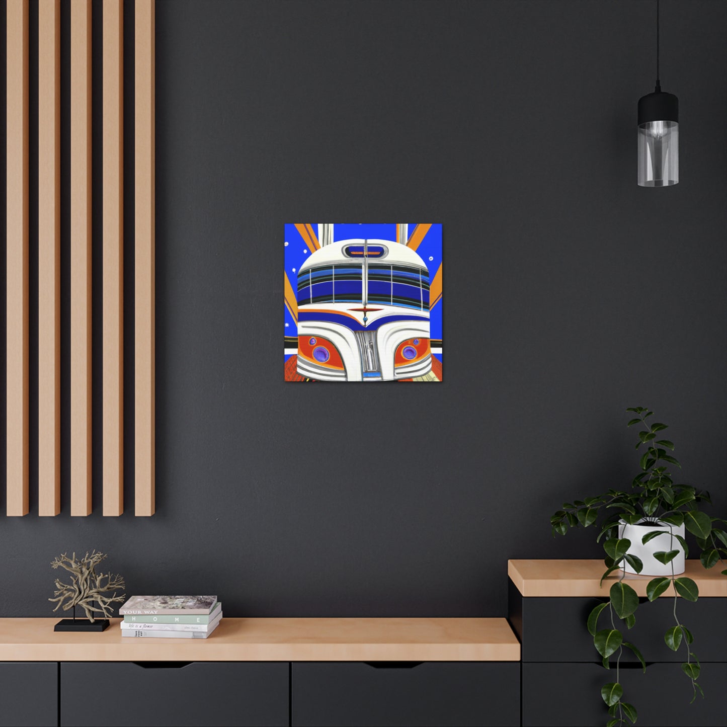 "Bus Goes Art Deco" - Canvas