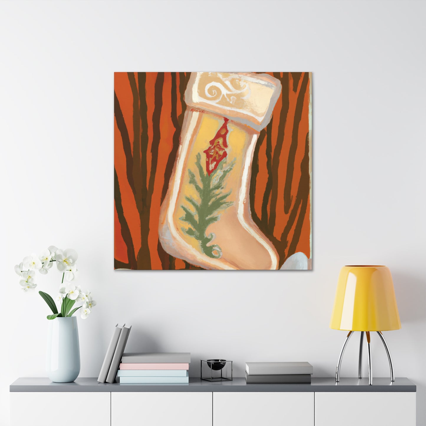 "Stocking Sheers Glistening" - Canvas