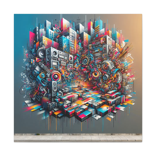 Midnight's Graffiti Symphony - Canvas