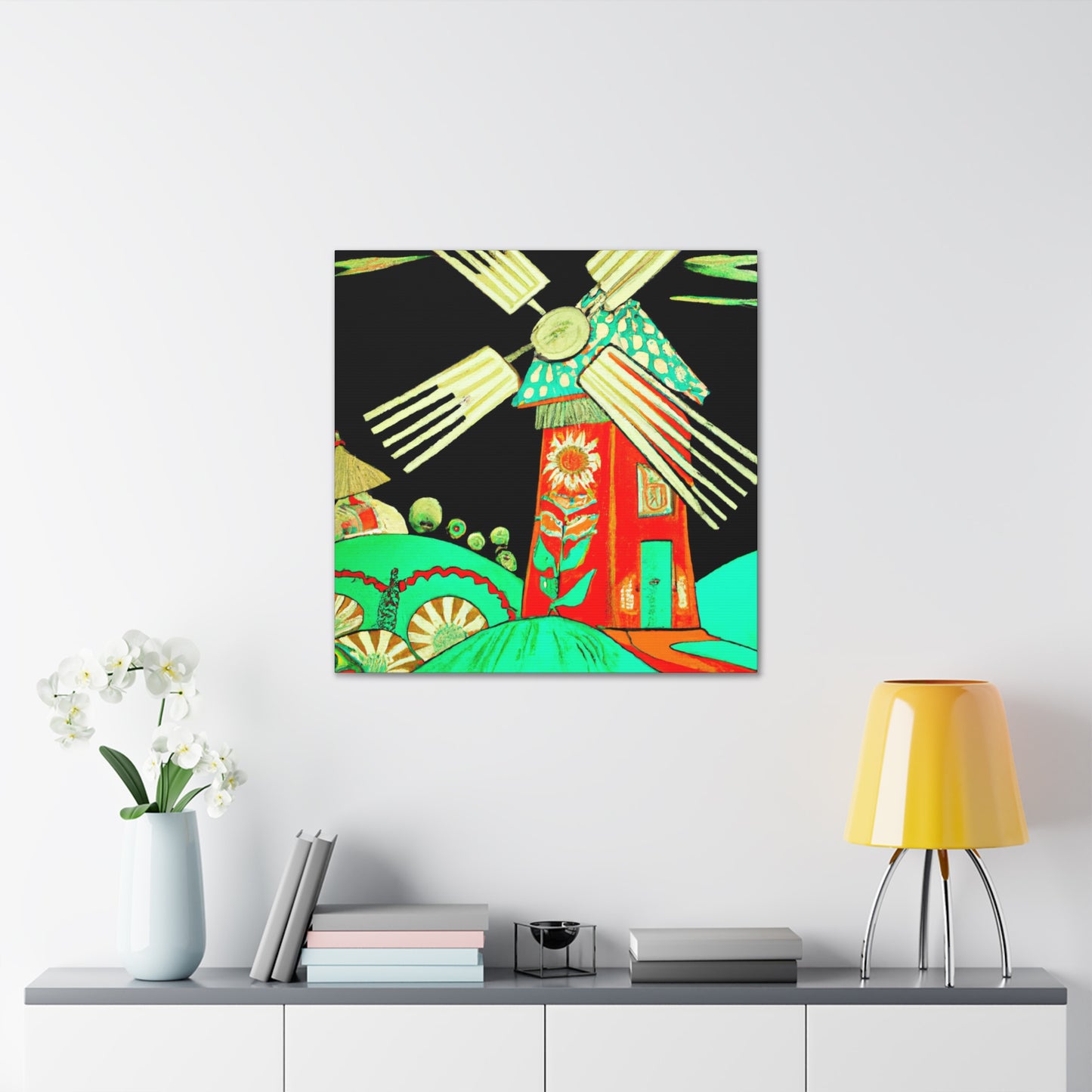 Windmill in Bloom - Canvas