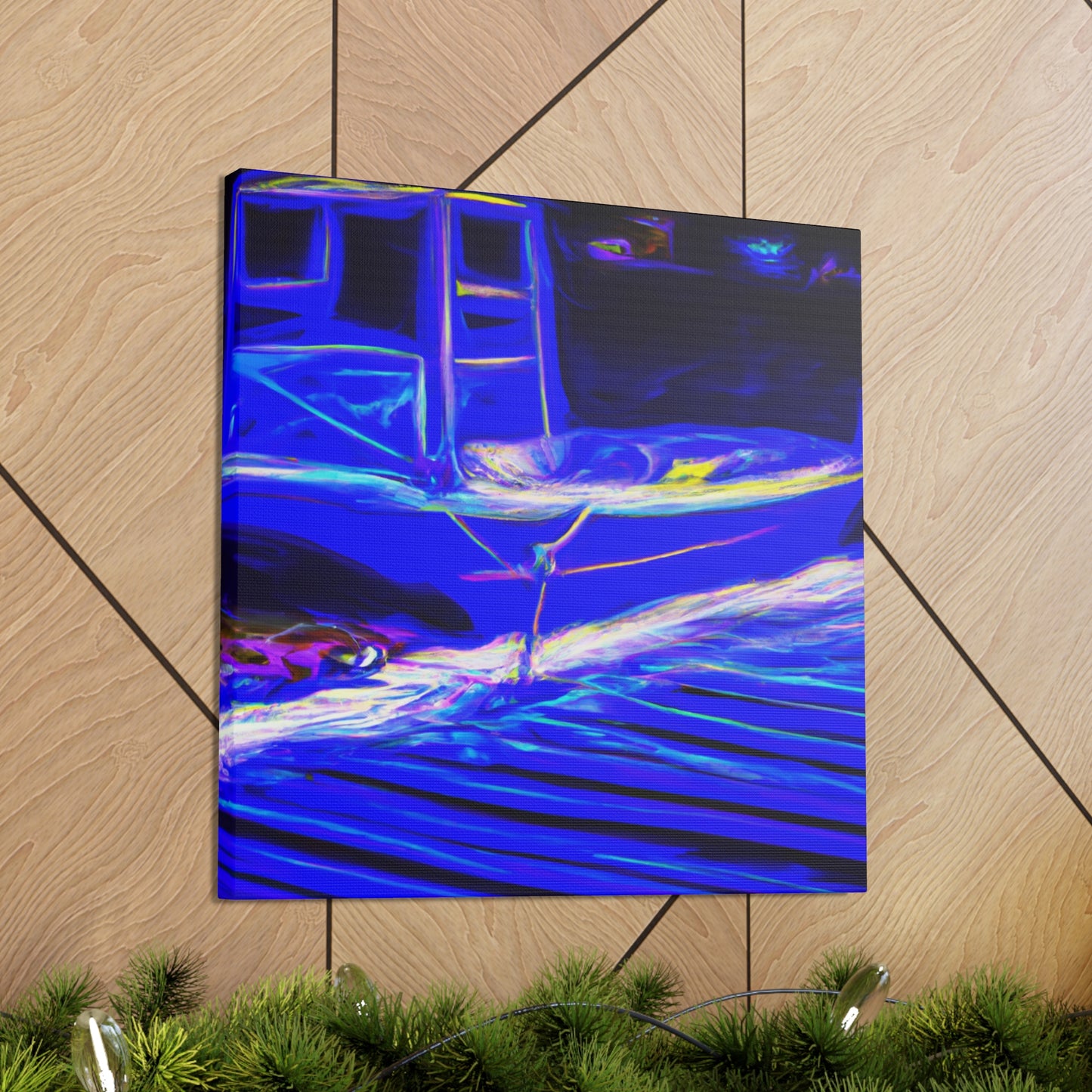 "The Graceful Pontoon Boat" - Canvas