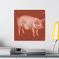 Pig in Splendour. - Canvas