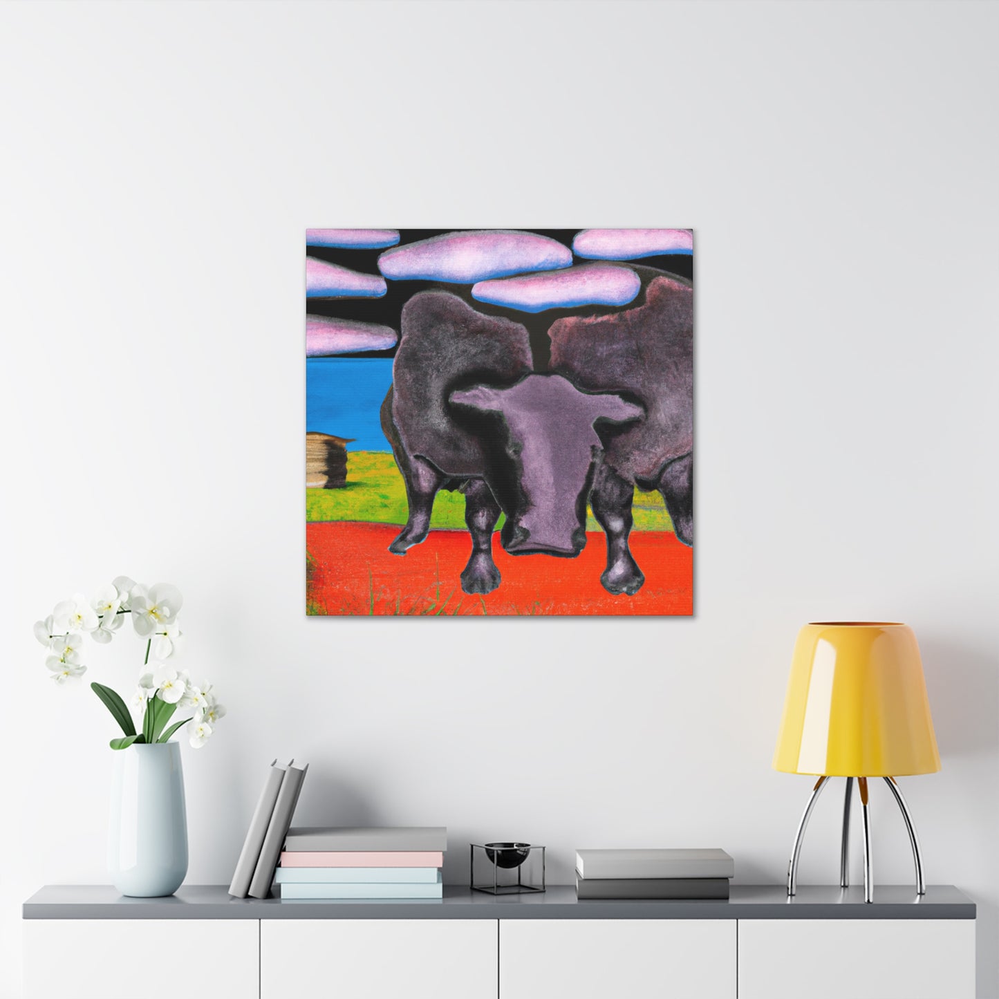 "Black Angus Dreamscape". - Canvas