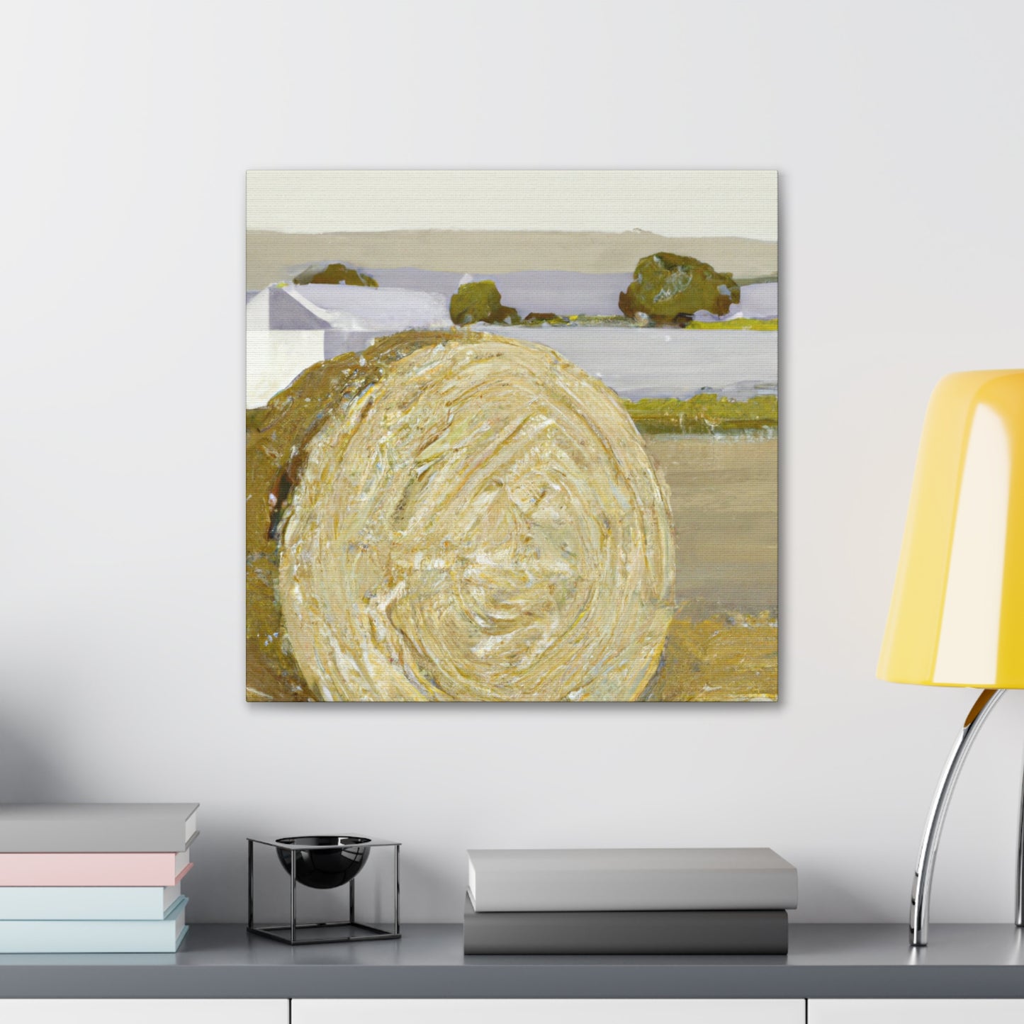 "Hay Bales in Golds" - Canvas