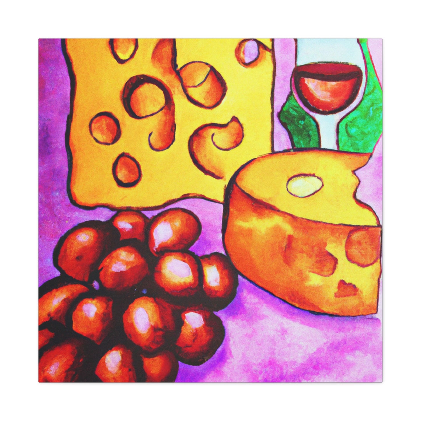 "Glorious Cheese and Grapes" - Canvas