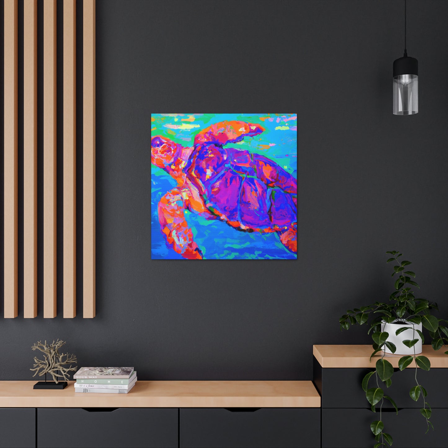 "Turtle in the Sea" - Canvas