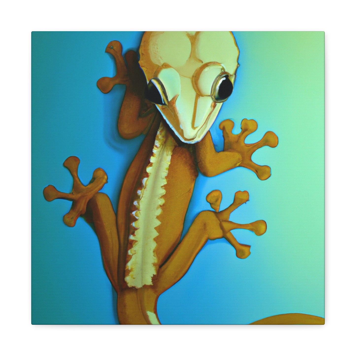 "Gecko's Glamorous Gaze" - Canvas