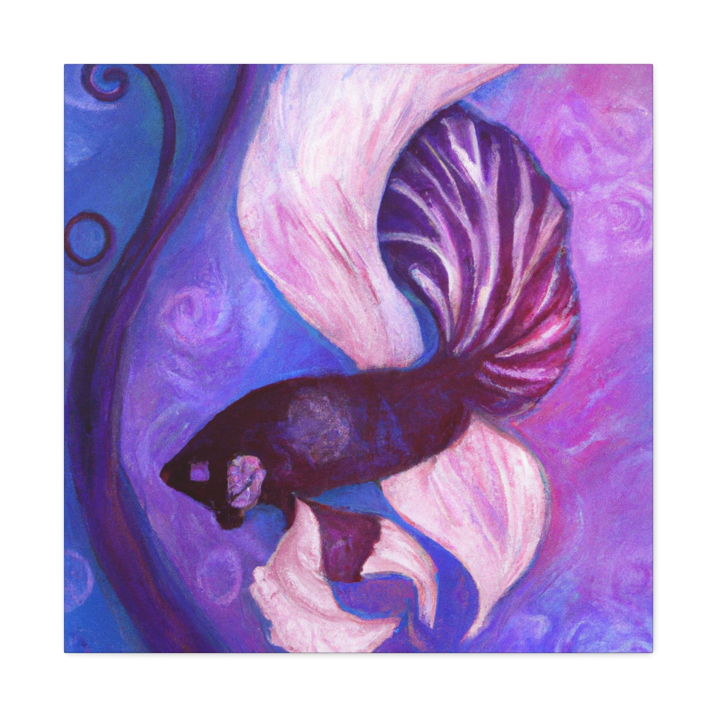 "Betta Amongst Algae" - Canvas