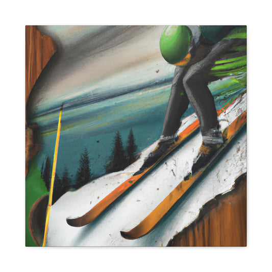 Skiing the White slopes - Canvas