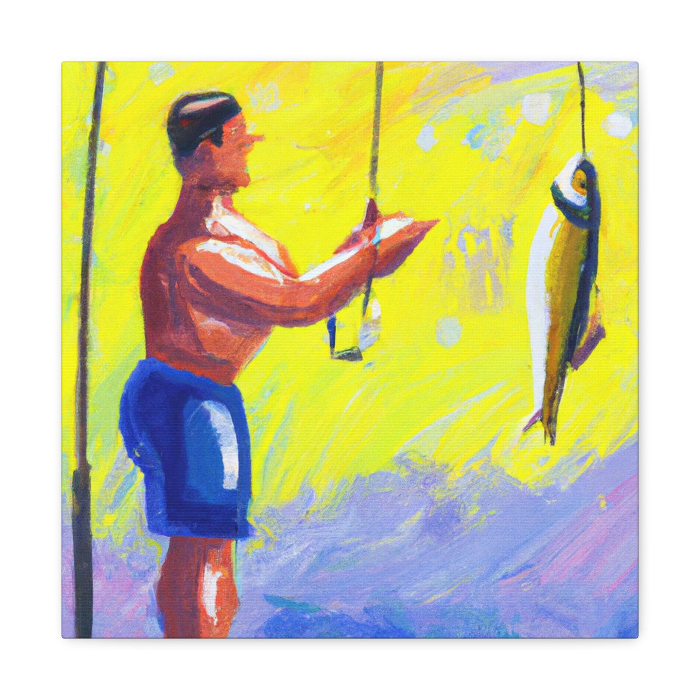 Fishing for Reflection - Canvas