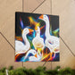 "Geese in Flight Abstraction" - Canvas