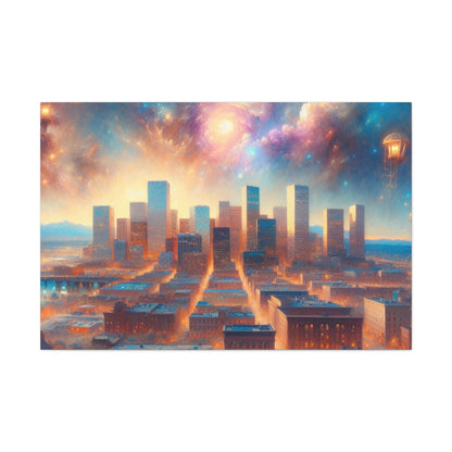 "Vibrant Urban Serenity" - Canvas