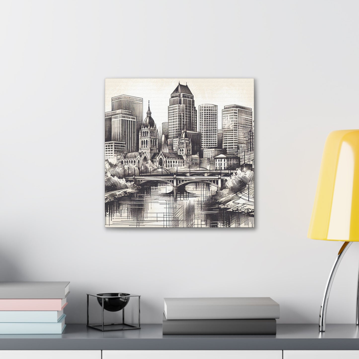 "Cityscape Serenade: Utah" - Canvas