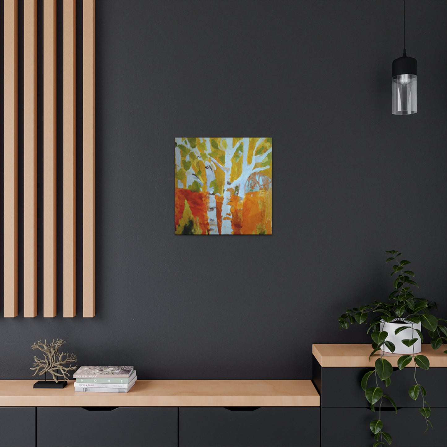 Birch Tree Reflection III - Canvas