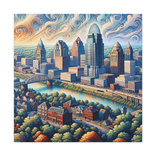 "Gilded Ohio Horizons" - Canvas