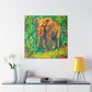 "Elephant in Impressionism" - Canvas