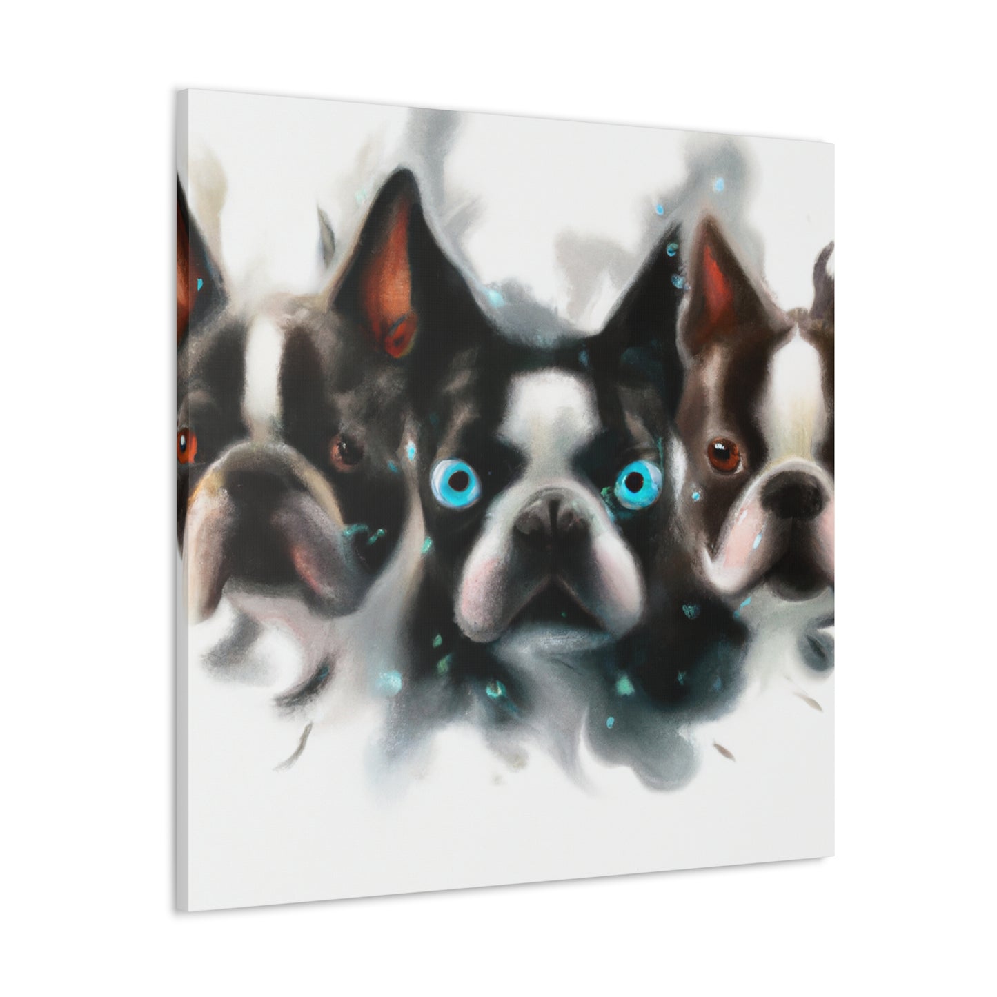 "Friendly Boston Terriers" - Canvas