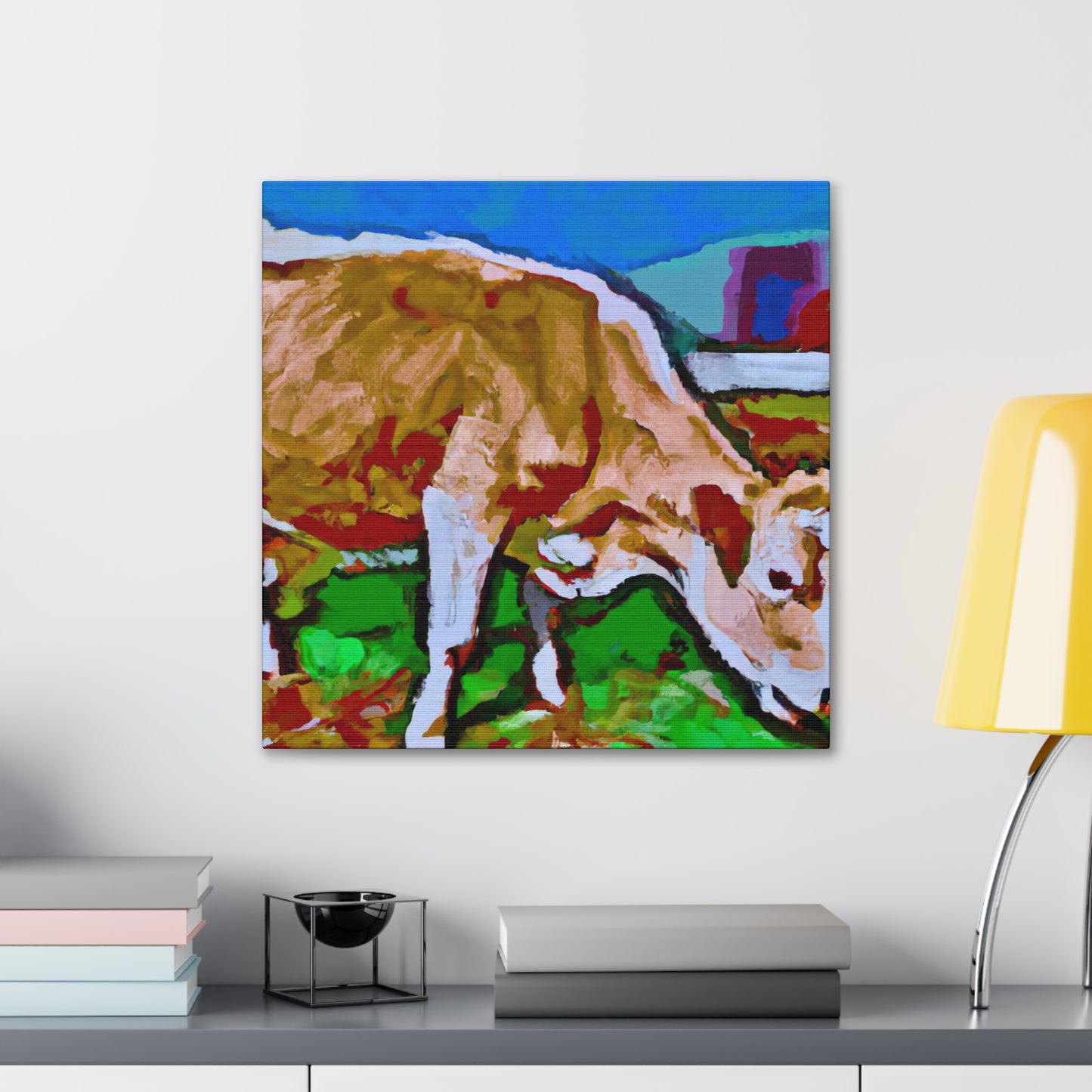 "Jersey Cow Silhouette" - Canvas